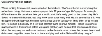 La NHL avant la facilité suisse pour Yannick Weber