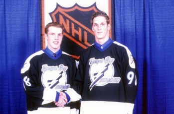 Rétro : les jeunes retraités Brad Richards et Vincent Lecavalier le jour de leur repêchage