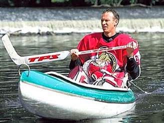 Vintage : drôle de photo de Dominik Hasek lors d'un show TV tchèque