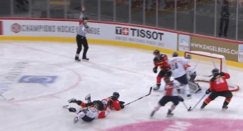 Un but acrobatique pour Luca Hischier