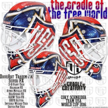 Le masque de Cory Schneider pour la Coupe du Monde