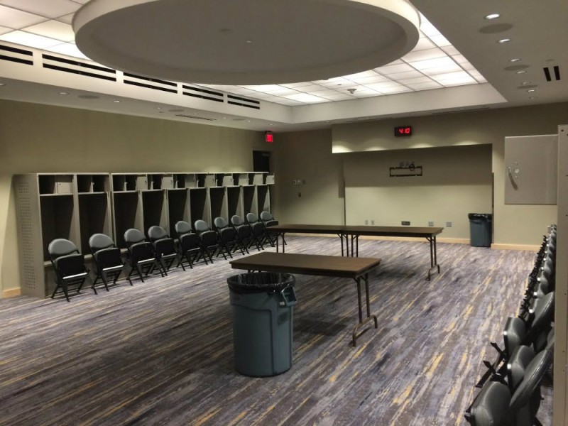 Des vestiaires spartiates pour le nouvel arena de Las Vegas