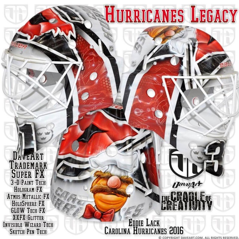 Le nouveau masque d'Eddie Lack