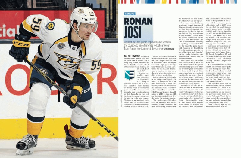 Coupe du monde : Roman Josi sous l'oeil de The Hockey News