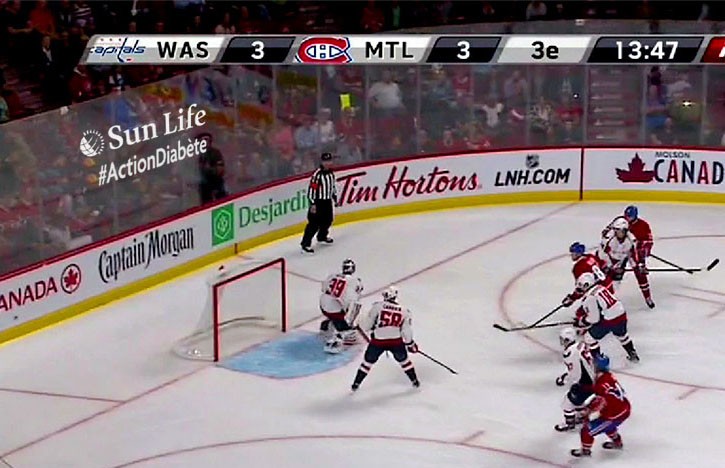 Aperçu des nouvelles publicités virtuelles de la NHL