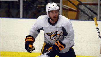 Yannick Weber dans le maillot des Predators