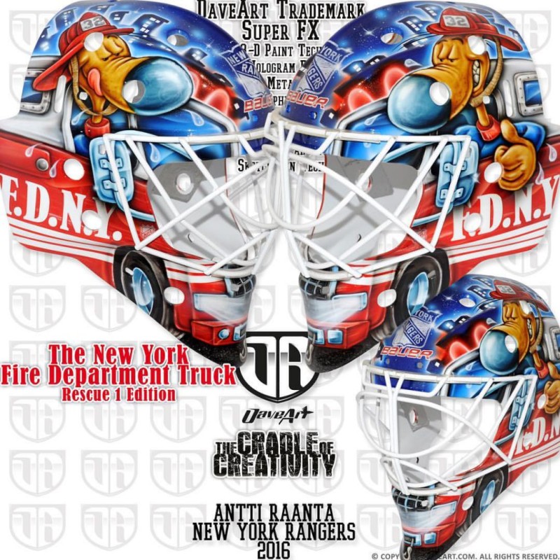 Le nouveau masque d'Antti Raanta