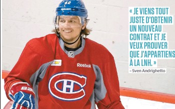 Sven Andrighetto veut prouver qu'il appartient à la LNH