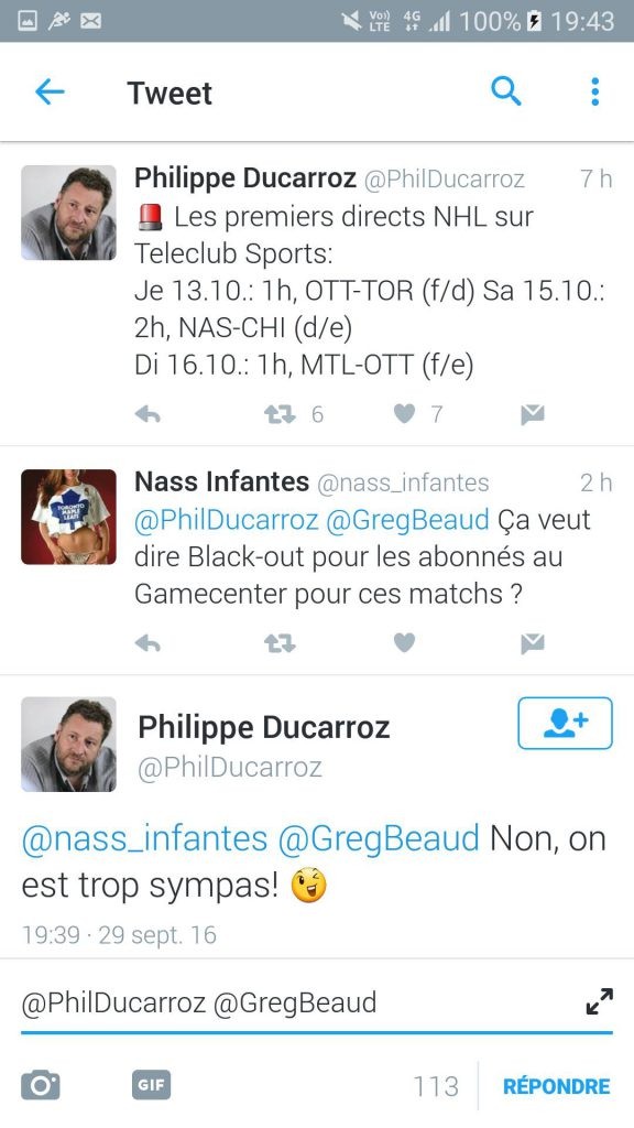 Les abonnés à GameCenter pourront suivre les matchs de NHL sans restriction