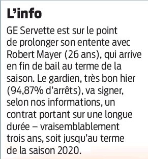 Robert Mayer sur le point de prolonger pour 3 ans avec Genève