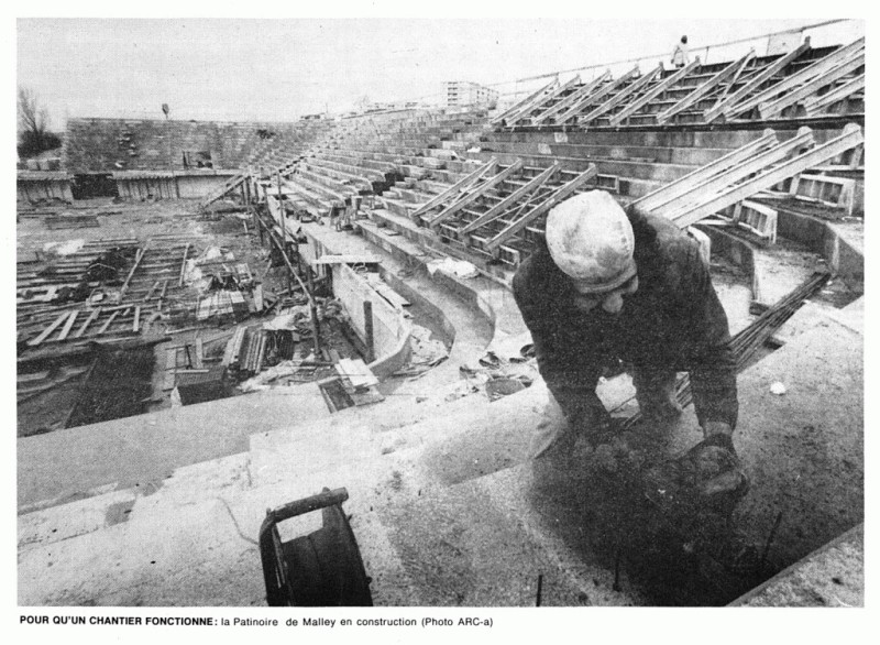 Rétro : construction et inauguration de la patinoire de Malley