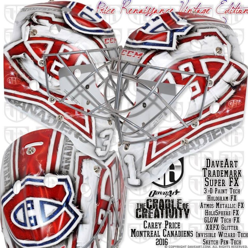 Le nouveau masque de Carey Price