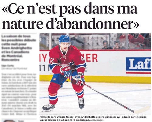 Sven Andrighetto : «Ce n’est pas dans ma nature d’abandonner»