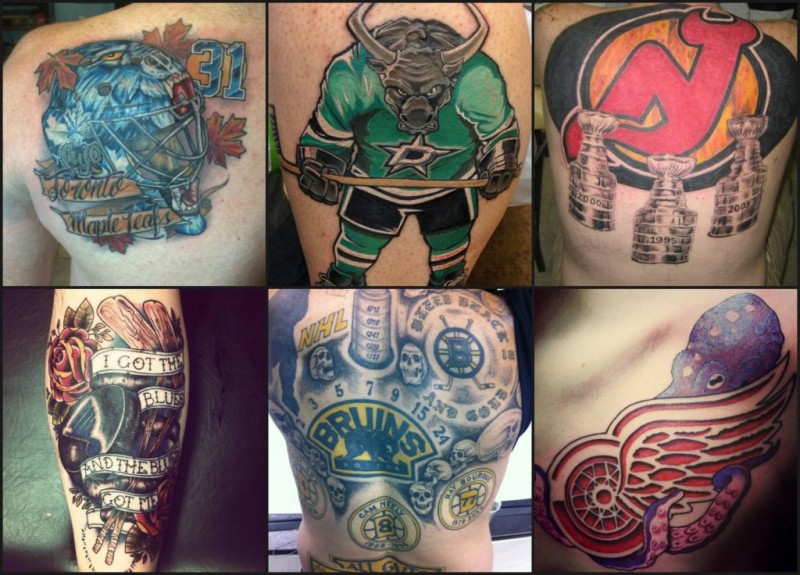 Petite sélection de tatouages hockey