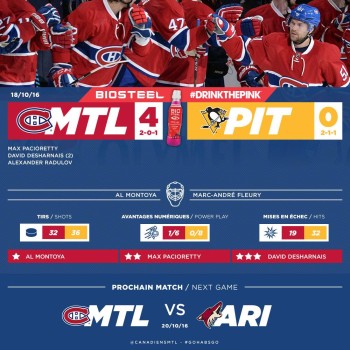 Pittsburgh vs Montréal 0-4