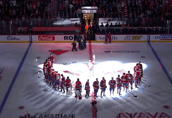 Cérémonie d'ouverture de la saison au Centre Bell