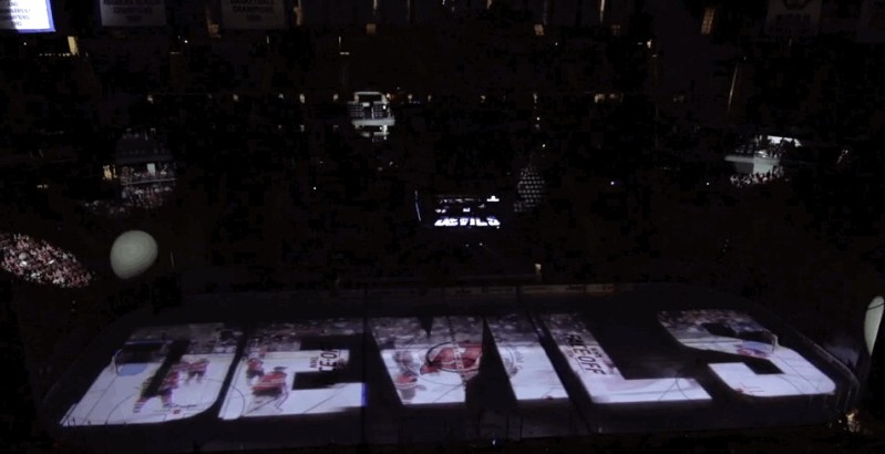 Animation d'avant-match des Devils du New-Jersey