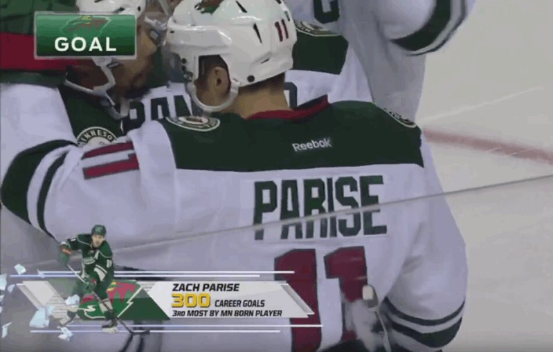 Zach Parise atteinte la marque des 300 buts en carrière