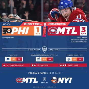 Philadelphie vs Montréal 1-3