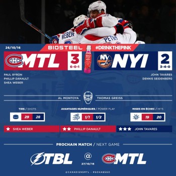 Canadien vs Islanders 3-2