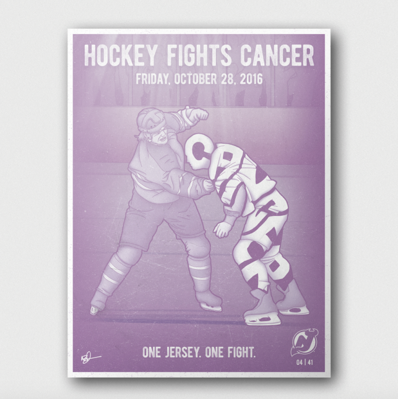 Une affiche de match originale pour les Devils du New Jersey