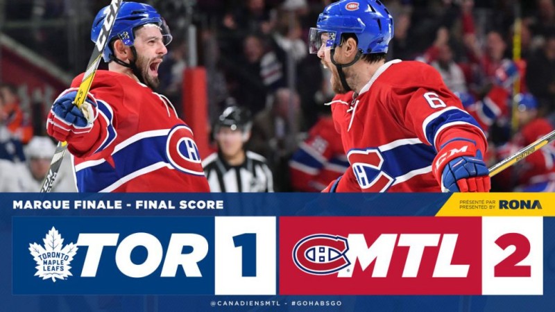 Toronto vs Montréal 1-2