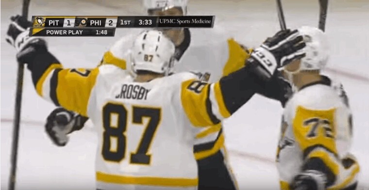 Vidéo des 3 buts des Pens en 55 secondes