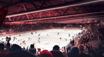 Aperçu de la patinoire provisoire du Lausanne HC
