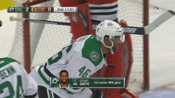 Superbe 1er but en NHL pour Gemel Smith