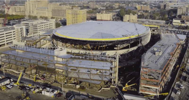 Premier aperçu du nouveau stade des Red Wings