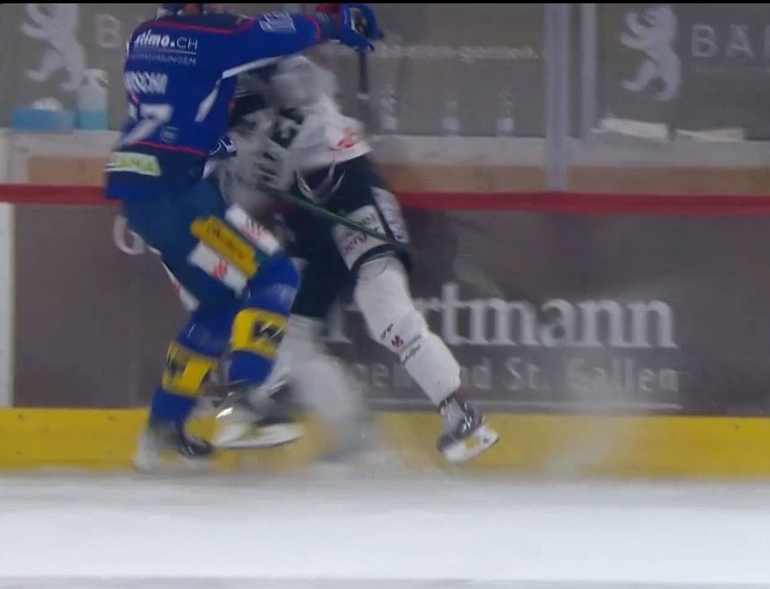 La charge quelque peu manquée de Mikko Rantanen sur Yanni Gourde