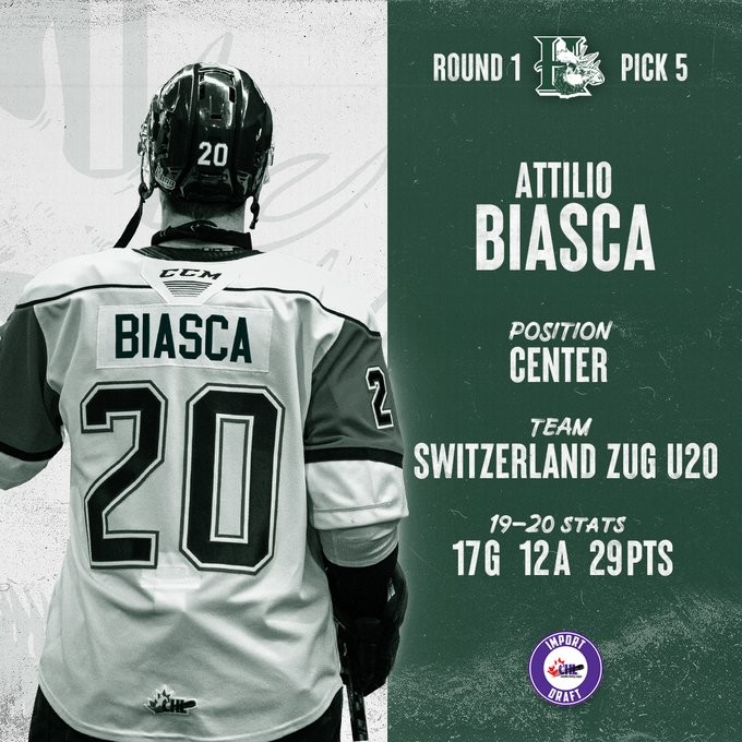 Import draft : les Suisses repêchés en Canadian Hockey League