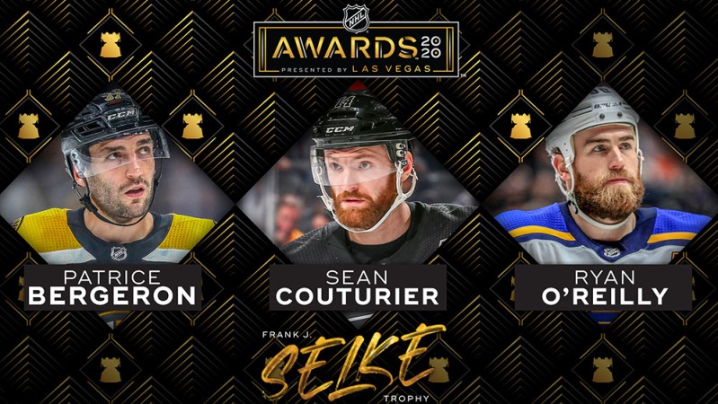 Bergeron, Couturier et O'Reilly élus finalistes du Trophée Selke