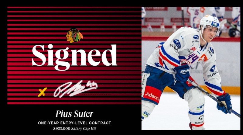 Le DG des Blackhawks s'attend à ce que Pius Suter joue en NHL dès l'entame de la prochaine saison