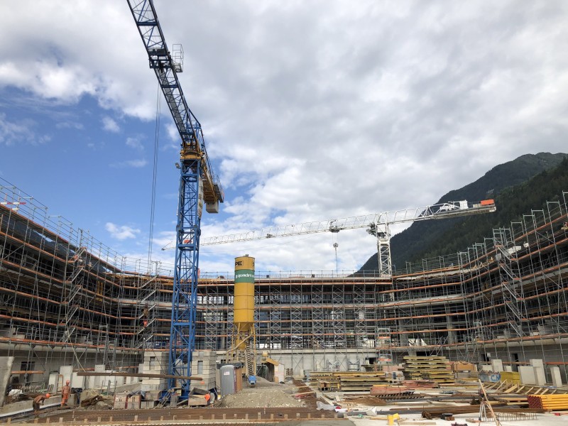 Quelques images de l'avancée des travaux de la patinoire d'Ambri