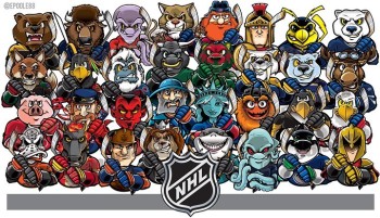 De bien jolies mini mascottes de chacun des clubs de NHL