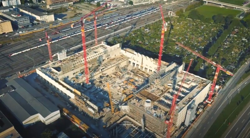 Aperçu de l'avancée des travaux de la future patinoire des ZSC Lions
