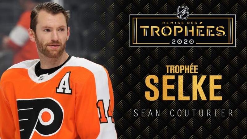 Le trophée Selke pour Sean Couturier