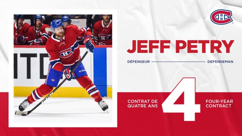 Jeff Petry prolonge de quatre ans avec le Canadien