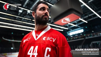 Mark Barberio est le nouveau capitaine du Lausanne HC