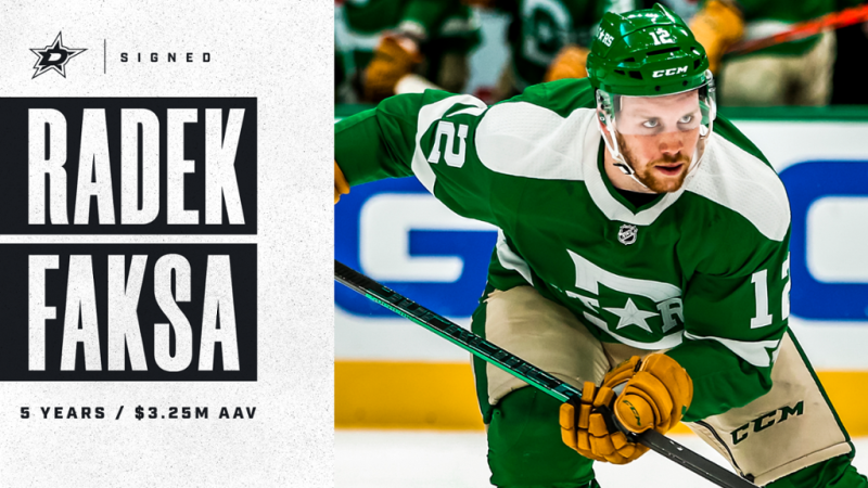 Les Stars prolongent  Radek Faksa pour longtemps