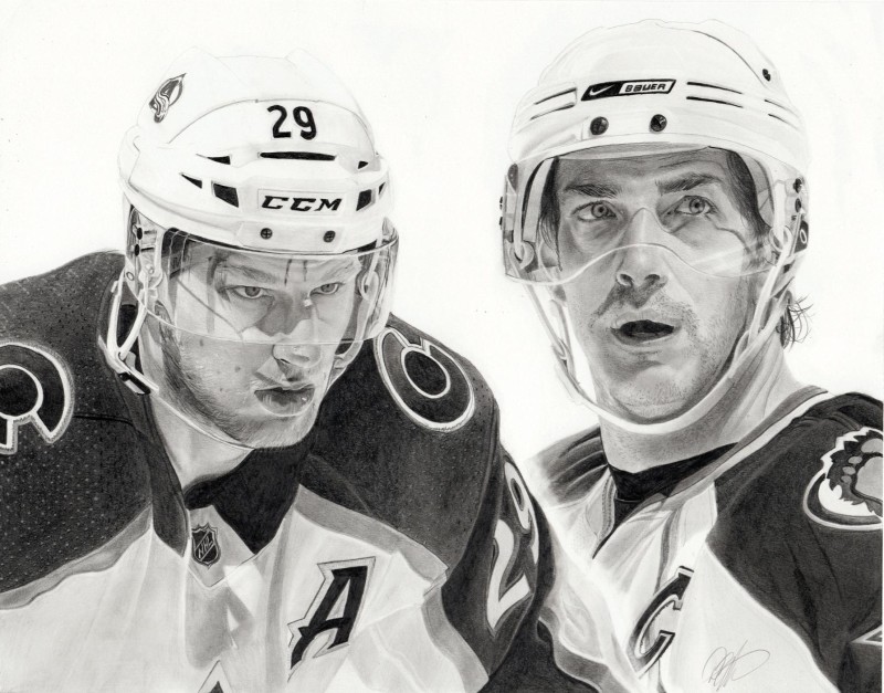Des heures de travail pour ces dessins au crayon de joueurs de NHL