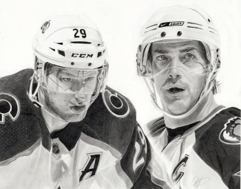 Des heures de travail pour ces dessins au crayon de joueurs de NHL