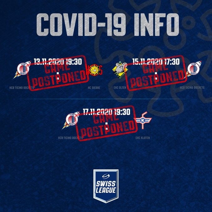 Deux cas positifs du côté des Ticino Rockets