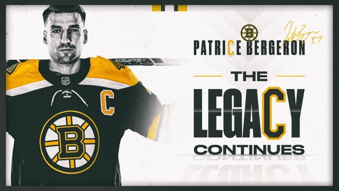 Patrice Bergeron devient le nouveau capitaine des Bruins