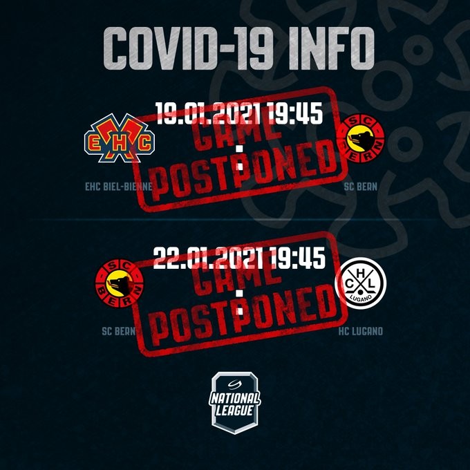 Deux autres matchs du CP Berne renvoyés