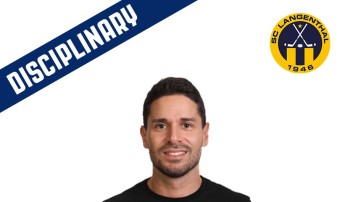 Suspension provisionnelle et ouverture d'une procédure contre Hans Pienitz du SC Langenthal