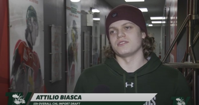 Attilio Biasca s'exprime avant de faire ses débuts en LHJMQ ce soir