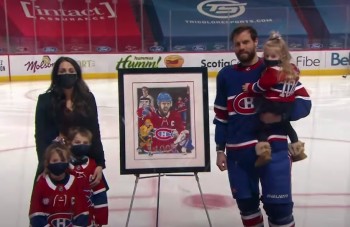 Shea Weber honoré pour son 1'000e match en NHL