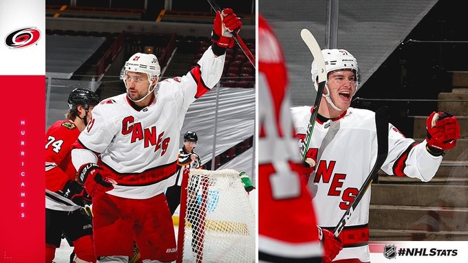 Nino Niederreiter et Andrei Svechnikov égalent un record des Hurricanes